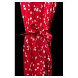 Liz Clairborne Long Summer Dress in Red with White Flowers