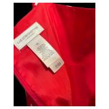 Liz Clairborne Long Summer Dress in Red with White Flowers