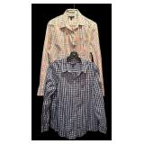 Lands End Button-Down Shirts in Blue & White and Multi Colors