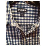 Lands End Button-Down Shirts in Blue & White and Multi Colors