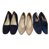 Bandolindo, Franco Sarto & Zigisoho / Three Pairs of 8.5 Size Suede Shoes
