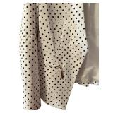 Beautiful Carmen Polka Dot Jacket Zippered Pockets Size 12
