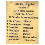 14k Hoop Earrings with Replaceable Gems