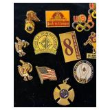 Large Lot of Vintage Lapel Pins