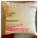 Collection of Throw / Accent Pillows and Fuzzy Backrest