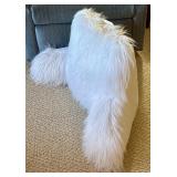 Collection of Throw / Accent Pillows and Fuzzy Backrest