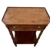 Vintage Faux Bamboo End Table / Accent Table