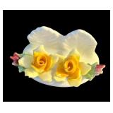 Aynsley Place Card Holders Bone China Flowers Set Handmade