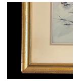 Beautiful Framed Art of Blue Bird on a Tree Branch