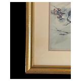 Beautiful Framed Art of Blue Bird on a Tree Branch