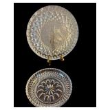 Pretty Vintage Clear Cut Glass / Crystal Serving Pieces