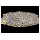 Pretty Vintage Clear Cut Glass / Crystal Serving Pieces