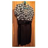 Two Black Dresses with White Patterns by AGB Dress and Amanda Lane