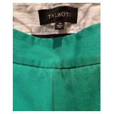 Talbots Fun Spring Slacks in Green, Palm Trees and Black & White Checks