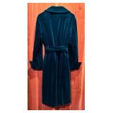 Sport Ease Fashions Vintage Gorgeous Green Velvet Long Coat and Tie