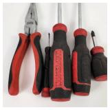 Lot Of Five Craftsman Hand Tools Screwdrivers And Pliers Great Condition