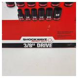New Milwaukee 12 Piece 3/8" Drive Impact Socket Kit 6 PT Standard 49-66-7005