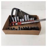 Lot Of Miscellaneous Sockets On Storage Strips Good Condition