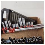 Lot Of Miscellaneous Sockets On Storage Strips Good Condition