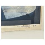 TADEUSZ LAPINSKI Abstract Litho Print Original Signed in Pencil by Artist 1960