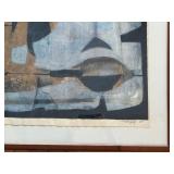 TADEUSZ LAPINSKI Abstract Litho Print Original Signed in Pencil by Artist 1960