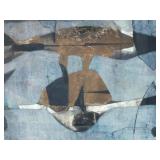 TADEUSZ LAPINSKI Abstract Litho Print Original Signed in Pencil by Artist 1960