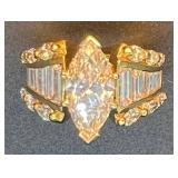 18K Yellow Gold Diamond Ring with 4.09 Carat Diamonds S1-1, E Color