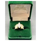 18K Yellow Gold Diamond Ring with 4.09 Carat Diamonds S1-1, E Color