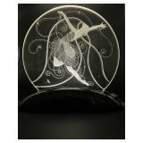 Art Deco Erte Glass Illuminaire Sculpture with Dancer Design - Signed and LE 45/99