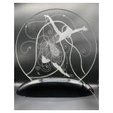 Art Deco Erte Glass Illuminaire Sculpture with Dancer Design - Signed and LE 45/99