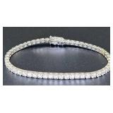18K White Gold Diamond Tennis Bracelet with 6.5 Carats of Diamonds