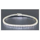 18K White Gold Diamond Tennis Bracelet with 6.5 Carats of Diamonds