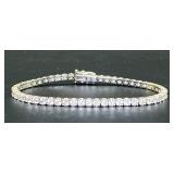 18K White Gold Diamond Tennis Bracelet with 6.5 Carats of Diamonds