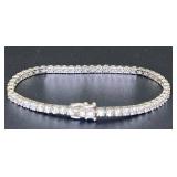 18K White Gold Diamond Tennis Bracelet with 6.5 Carats of Diamonds