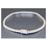 18K White Gold Diamond Tennis Bracelet with 6.5 Carats of Diamonds