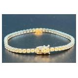 18K White Gold Diamond Tennis Bracelet with 6.5 Carats of Diamonds