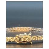 18K White Gold Diamond Tennis Bracelet with 6.5 Carats of Diamonds