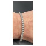 18K White Gold Diamond Tennis Bracelet with 6.5 Carats of Diamonds