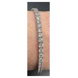 18K White Gold Diamond Tennis Bracelet with 6.5 Carats of Diamonds