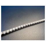 18K White Gold Diamond Tennis Bracelet with 6.5 Carats of Diamonds
