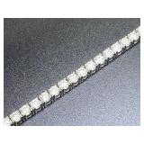 18K White Gold Diamond Tennis Bracelet with 6.5 Carats of Diamonds
