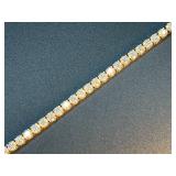 18K White Gold Diamond Tennis Bracelet with 6.5 Carats of Diamonds