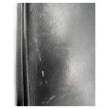 Vintage Black Leather Coach Handbag with Brass Hardware