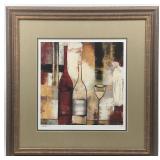 Bellows - Signed Artist Proof Framed Wine and Glasses Artwork