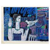 Limited Edition Lithograph by Miguel Martinez - Woman with Bird