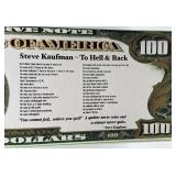 Limited Edition Steve Kaufman "The United States of America" Artwork on Canvas