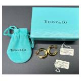 Tiffany & Co. 18K Gold Twisted Hoop Earrings NWT
