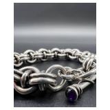 Ippolita Sterling Silver Linked Bracelet with Amethyst Accent