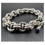 Ippolita Sterling Silver Linked Bracelet with Amethyst Accent