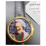 Steve Kaufman Signed Limited-Edition Beethoven Art Watch with 18 Karat Gold Plate #1